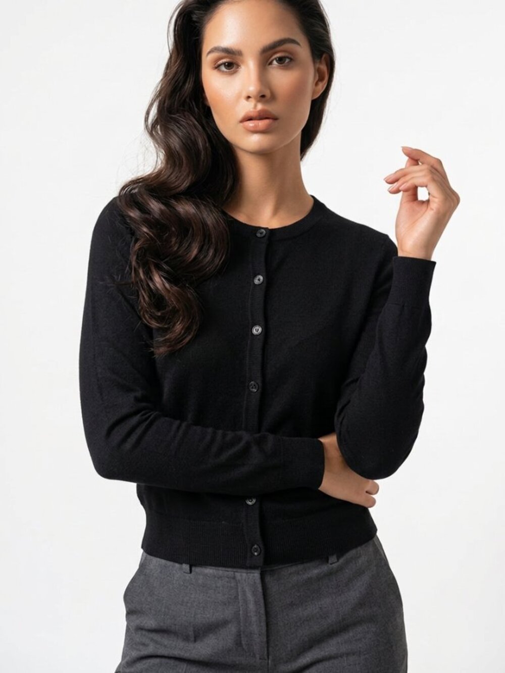 CIELO classic black cardigan